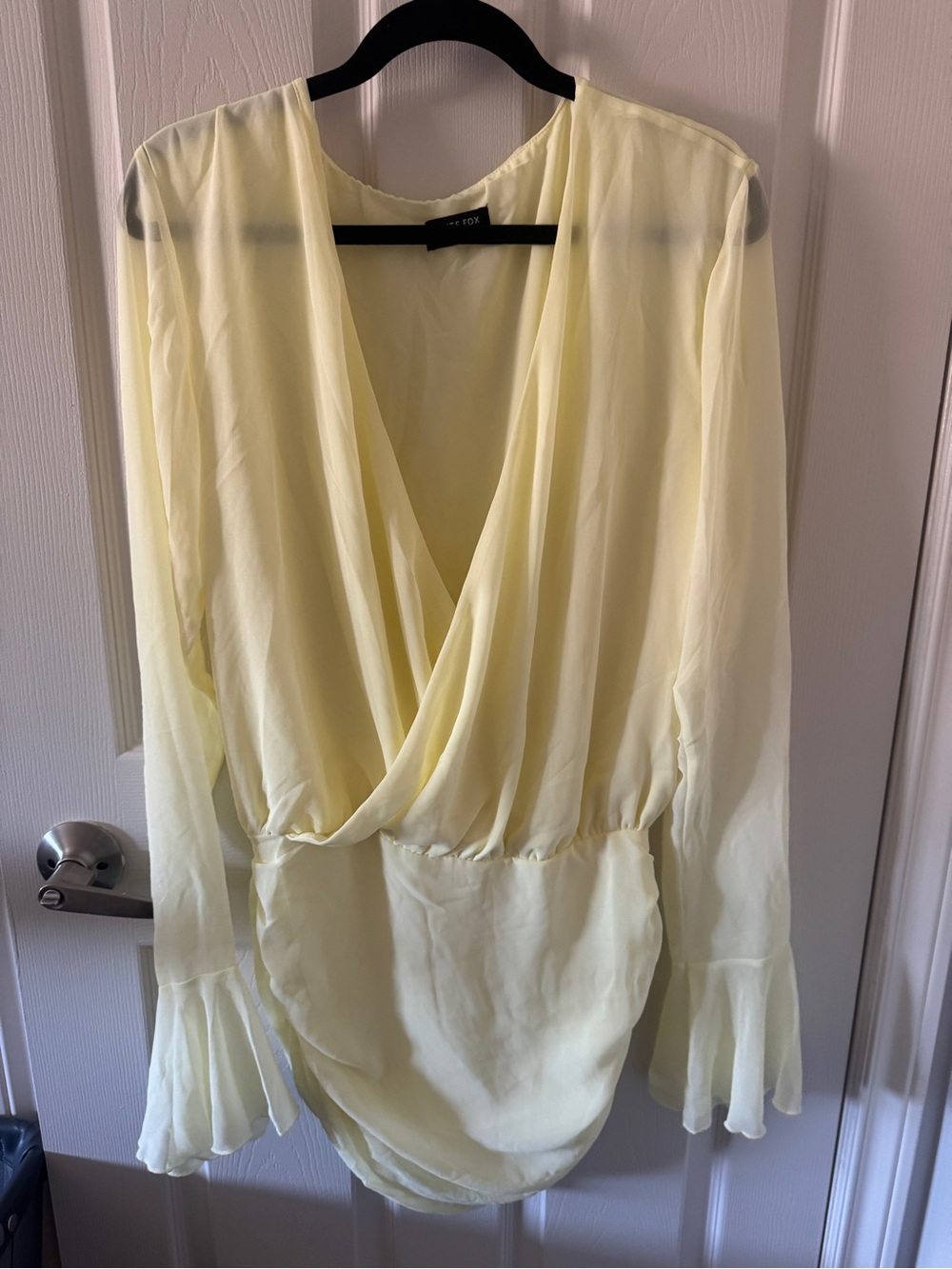 White fox encore long sleeve dress
